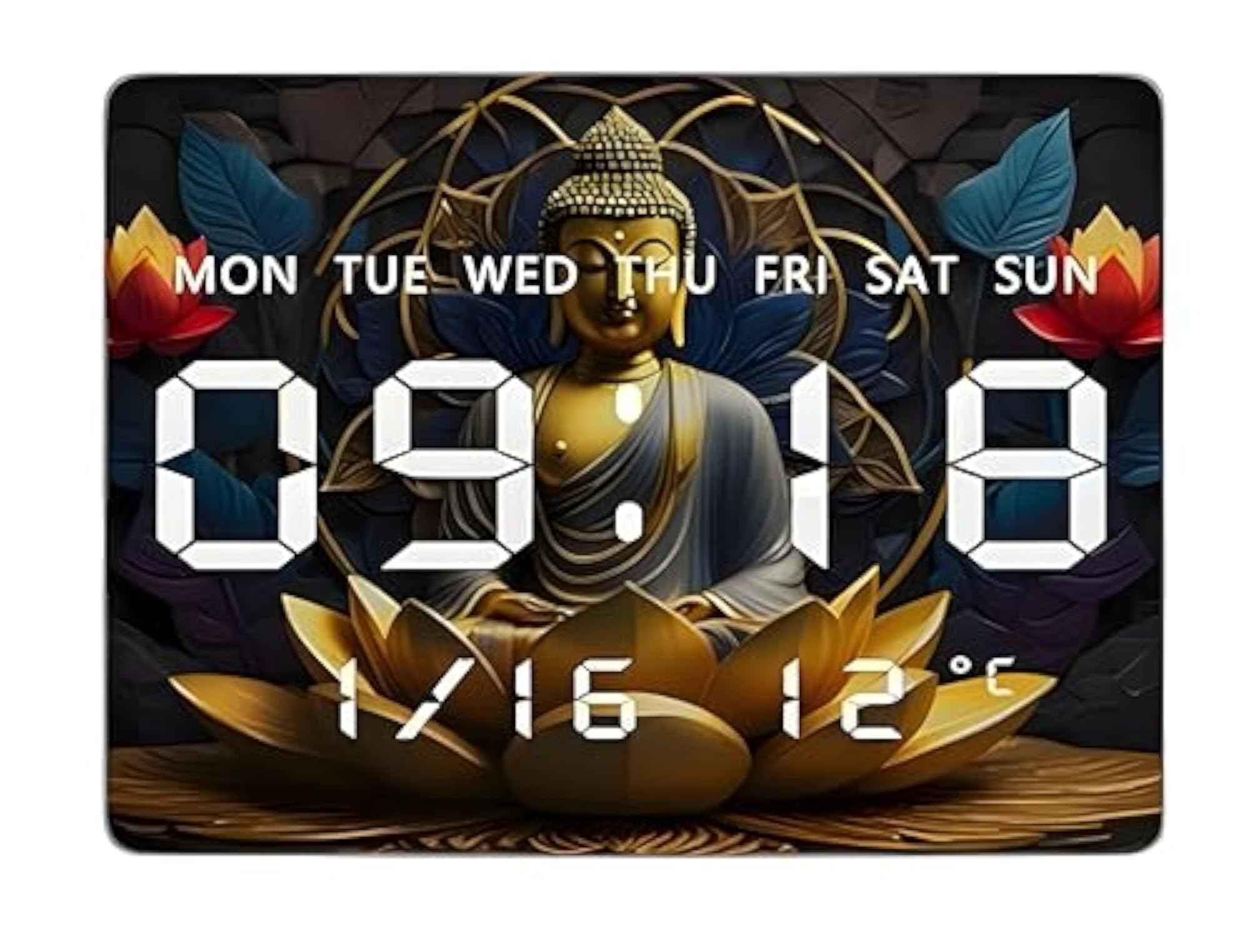 Plastic Digital Wall Clock for Bedroom, Stylish Design