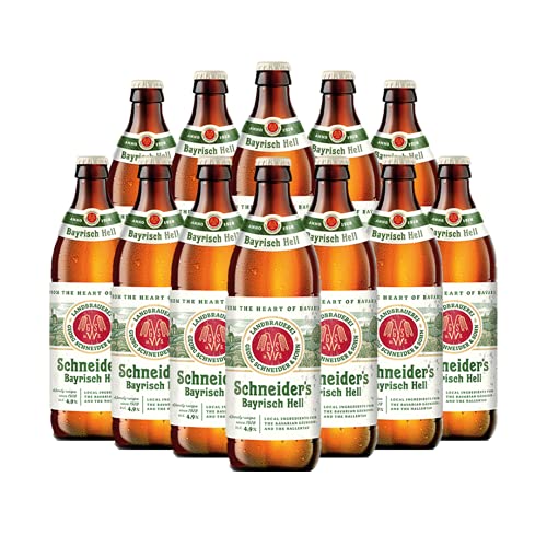 Schneider Weisse Bayrisch Hells German Lager 500ml Bottles (12 Pack) - 4.9% ABV