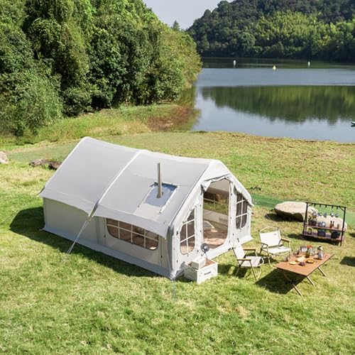 Carpa inflable para camping con ventilación y bomba incorporada miniatura 5