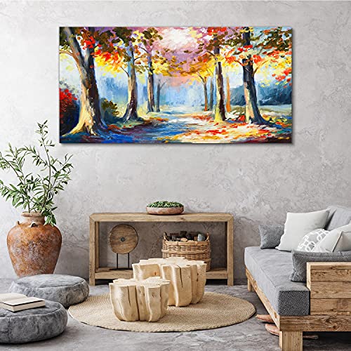 Tableau d'intérieur chemin de la forêt faune pour décoration murale chambre