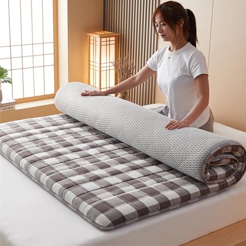 快適で抗菌性の家庭用マットレス、畳マットレス 畳 マットレス 〔 ダブル 約140×200×1.1cm 双目織 緑 〕 4つ折り