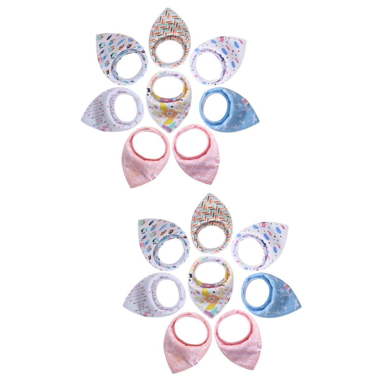 TOYANDONA 16 Pezzi Bavaglino Bavaglini Per Bambini Turbante Per Bambini Hijab Del Bambino Avvolgere La Testa Del Bambino Asciugamani Per La Saliva Del Bambino Asciugamani Per La Saliva Del