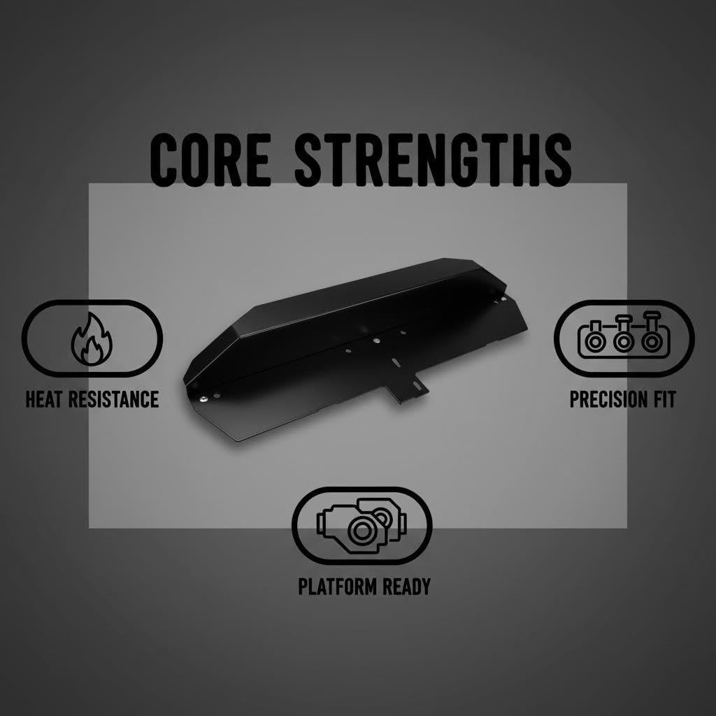 Turbo Heatshield Compatible with BMW N54/N55 Black- Reduced Engine Bay Temperatures for Enhanced Performance