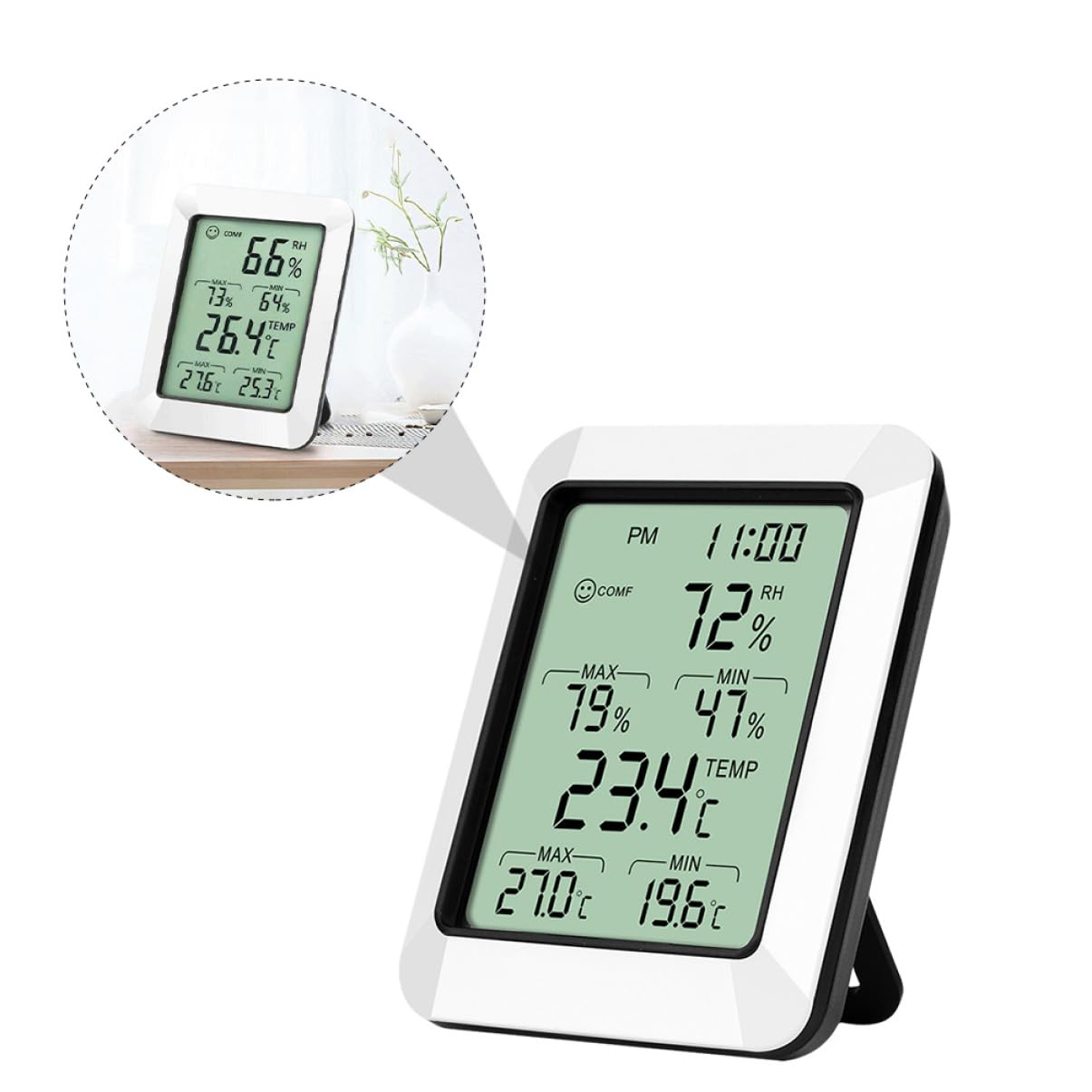 Sosoport 3pièces Thermomètre Numérique Hygromètre Pour Intérieur Moniteur De Température Et Humidité Sans Pile