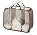 Whitmor Pop and Fold Triple Laundry Hamper Sorter, Chocolate