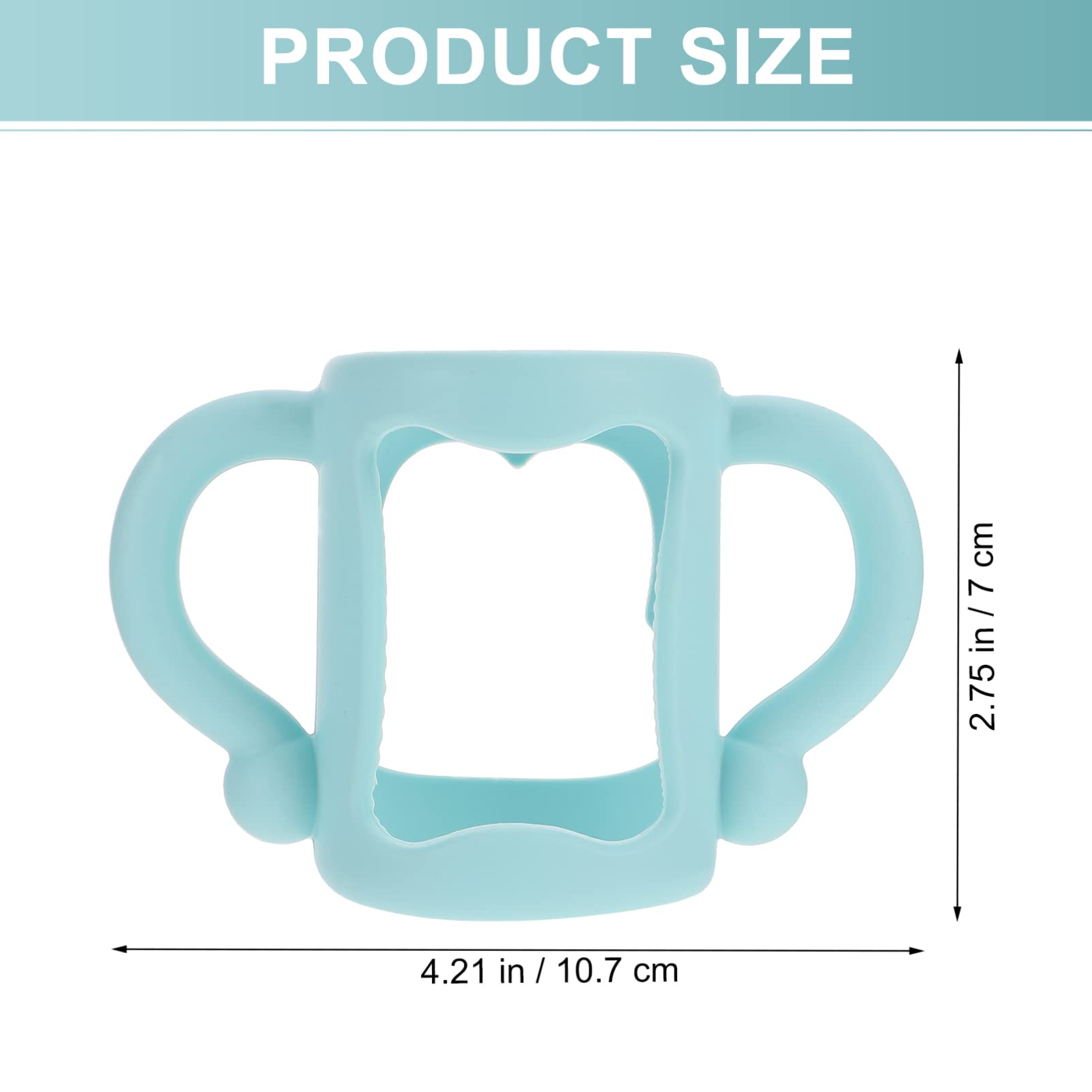 Kisangel 2pcs Universal Milk Bottle Handle Silicone Baby Bottle Handles for Kids Handle