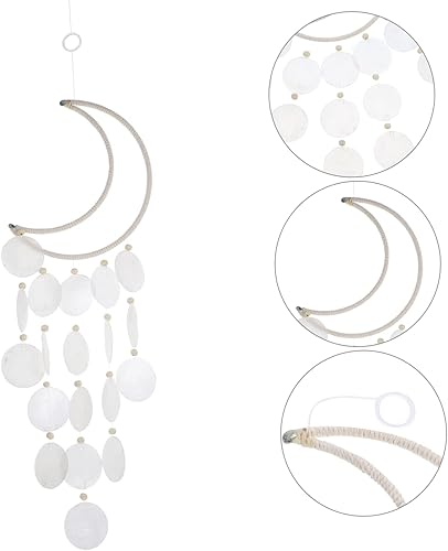 Miniatura 3 de Yardwe 4pcs Shell Wind Chime Handcraft Wind Chime Mediterranean Hanging Ornament Decorative Wind Chimes Decorative Wind Bell Wind Charm Pendant Sea