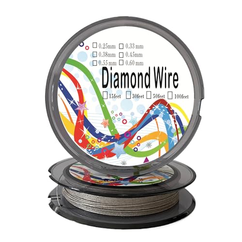 Diamond Wire 0.60mm 5m Cutting Saw Blade for Diamond Saw Jade Metal Marble Granite Cutting Hand Tool Glass Wood Stone (0.60mm)