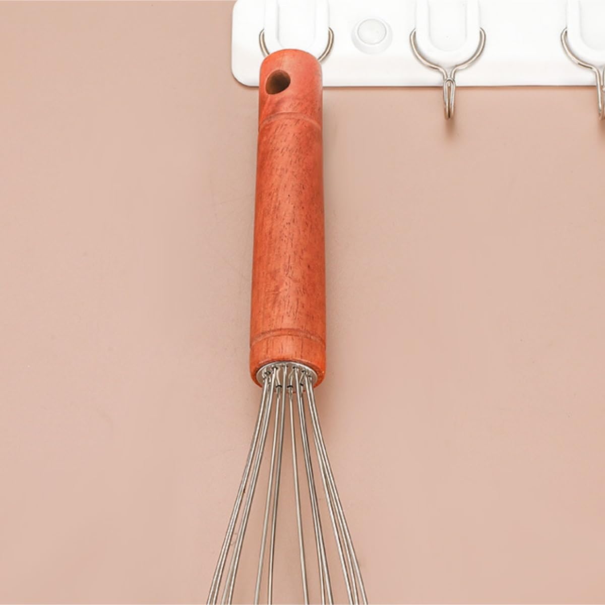 Varillas de Batir para Cocinar Batidor De Huevos De Acero Inoxidable, Mango De Madera Maciza, Crema Batida Manual, Artefacto For Hornear, Cocina Casera, Batidora De Huevos Manual Huevos, Espumar, Bati