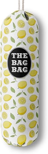 Miniatura 1 de Bolsa de comestibles, organizador de bolsas de comestibles con patrón bohemio para bolsas de compras, bolsas de plástico de montaje en pared,