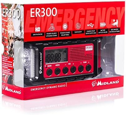 Midland ER300 - Multi-Functional Emergency Radio, Radio Power Bank, AM/FM Receiver and Dynamo Torch