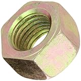 Small Parts 200NF8 Steel Hex Nut, Zinc Yellow-Chromate Plated, Grade 8, 2'-4-1/2 Thread Size, 3' Width Across Flats, 1-23/32' Thick