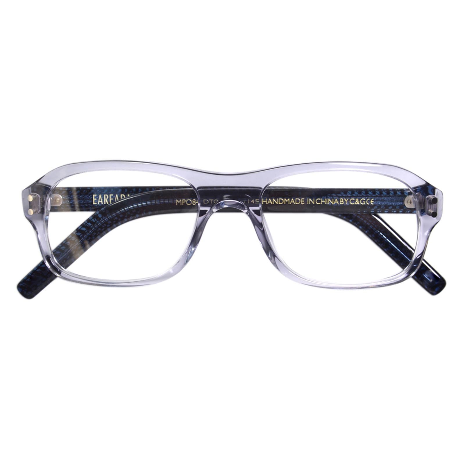 EAREADA Men Vintage Square Eyeglasses Kingsmen Glasses MPO847DTO Acetate Frames Clear Lens Glasses
