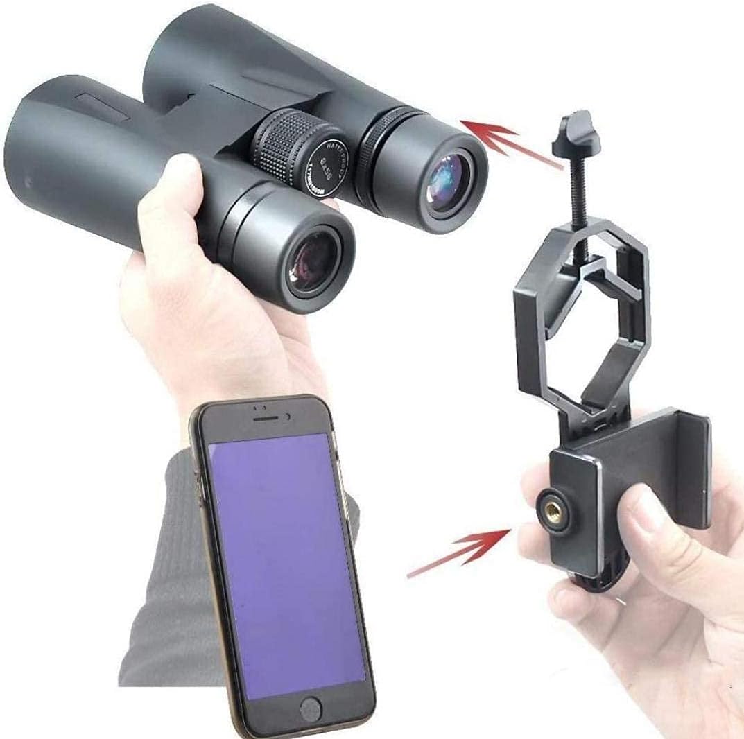 Monocular Telescope Universal Cell Phone Adapter Mount Compatible with Binocular Monocular Spotting Scope Telescope and Microscope for Smartphone Telescope Tccessories