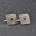 MINGHUA Fashion Square Cubic Zircon Plus Crystal Personality 2 PCS Mens Shirts Cufflinks (Gold)