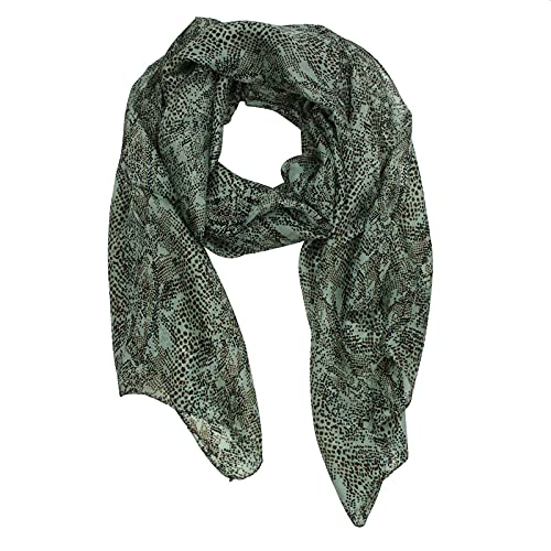 Foulard en soie bleu-brun imprimé animal Freak Scene 50x70 cm pour femme