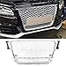 XGCLZBJ Parrilla De Parachoques Delantero De Coche para Audi A5 S5 B8 2008-2011 (Reajuste para Estilo Rs5 Quattro) Parrilla De Campana De Panal De Malla Deportiva, Cromo Plateado