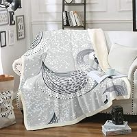 Loussiesd Coperta Pile Sherpa Stile Bohémien Chakra – Morbida, 127x152 Cm, Per Divano E Letto, Decorazione Zen E Spirituale, Colori Vivaci - 3
