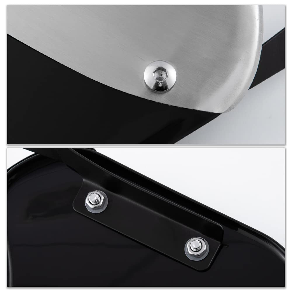 Parabrezza e deflettori moto Parabrezza universale paravento per moto con faro da 5'' - 7'' (Nero)