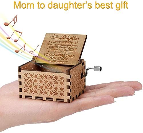 CAMKONG Music Box Gift to Daughter from Mom, Gifts for Daughter Musical Box Birthday Christmas Play You are My Sunshine