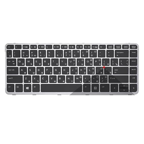 HP EliteBook Folio 1040 G1 G2 739563-001 739563001 MP-13A13USJ442 用 US ロシア語バックライトキーボード(RU Original Backlit)