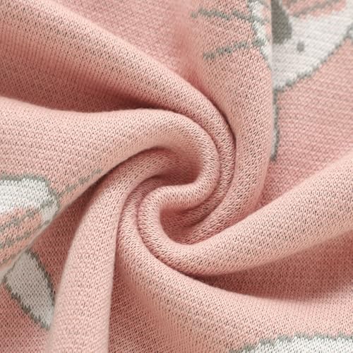 Image of Hadetoto Baby Blankets for Boys and Girls | Newborn, Knitted Cotton, Swaddle Blankets, Neutral Crochet Receiving Blanket, 40 x 30 inches