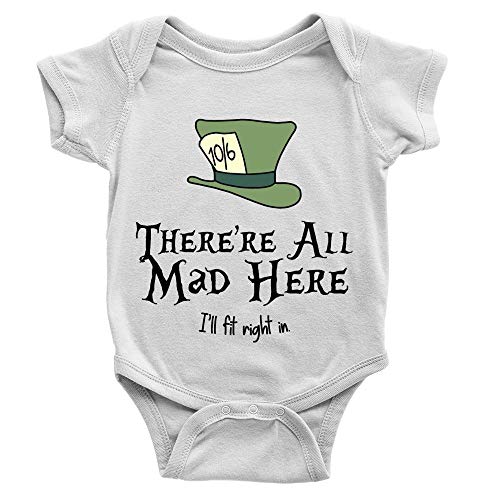 Image of GKrepps The Mad Hatters Baby Bodysuit Girl boy Infant Toddler Organic Clothes Creeper