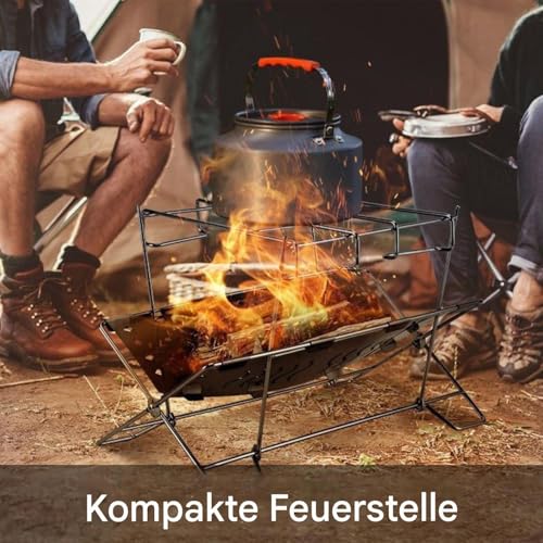 Barbacoa parrilla rack de patio trasero estable y plegable 4