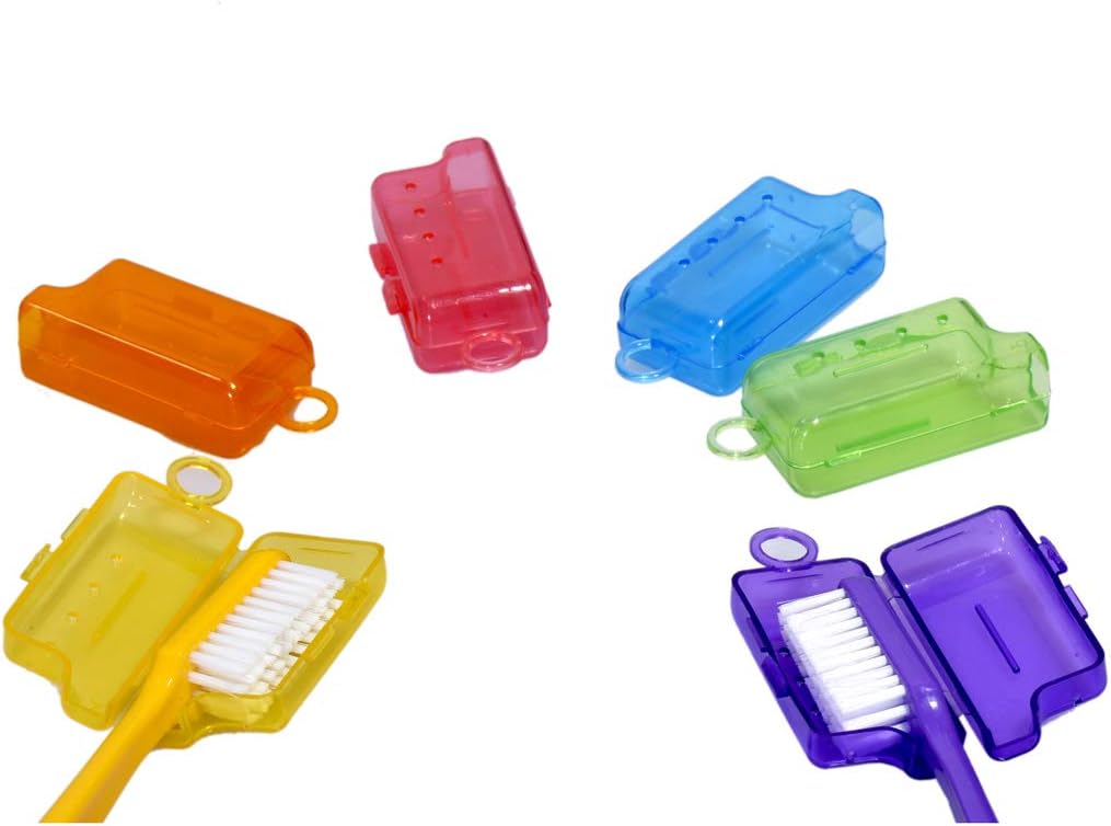 Anti Bacterial Hygiene Caps for Toothbrush- Pack of 6, Head Cover, Protects Toothbrush Bristles from Germs & Bacteria, Gentle Oral Care for Home, Travel, Multicolour, Made in India