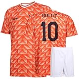 EK 88 Fußball Trikot Set Gullit - Niederlande - Orange - Kinder und Erwachsene - Jungen - Sportsachen - Geschenk - Sport t Shirt - Sportbekleidung - Größe 164