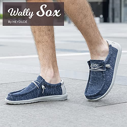 Hey Dude Men's Wally Sox Moonlit Ocean Size 12 | Men’s Shoes | Men's Lace Up Loafers | Comfortable & Light-Weight #TOP2