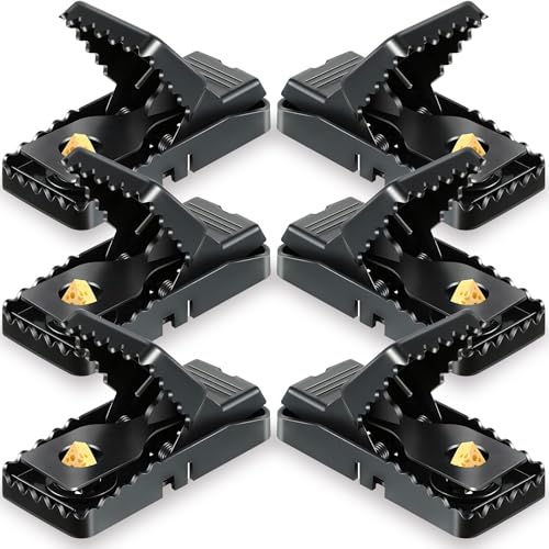 CANAANIN Rat Trap Mouse Trap That Work Multi Heavy-Duty Reusable Indoor-Outdoor Snap Trap Quick Effective Sanitary Safe, Pest Control for Rodent Mouse Mice (Large 6 Pack)