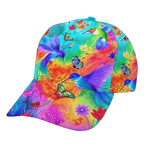 Jiexute Colorful Bird Flower Print Baseball Caps For Women Girls Dad Hats Fashion Adjustable Casual Funny Sport Trucker Hat #TOP1
