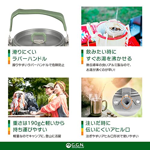 【Amazon限定ブランド】ジージーエヌ(G.G.N.) ケトル グレー