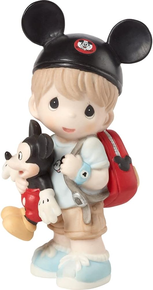 191062 Disney Showcase Disney Dreamer Boy with Mickey Mouse Bisque Porcelain Figurine