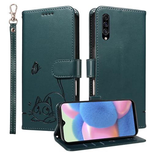Custodia per Samsung Galaxy A30s Dual SIM Cavalletto e 3 Porta Carte Protezione a 360 Gradi e Assorbe Gli Urti Slim Fit e Resistente ai Graffi
