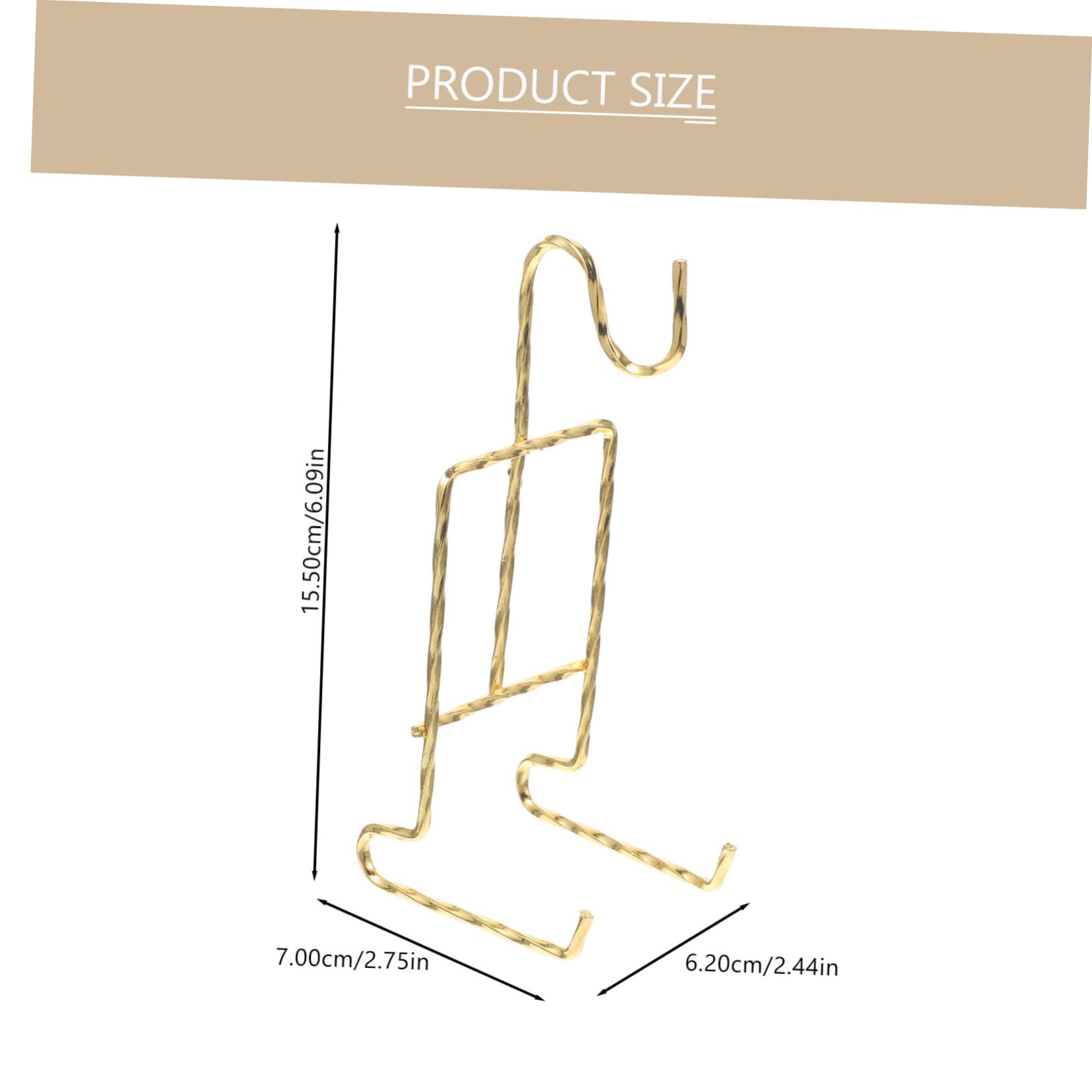 Cabilock 2pcs Metal Cup Saucer Display Stand Tea Cup Holder for Desktop Plate Organization Decor and Storage Twisted Design