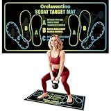 Squat Mat with Foot Position,Non-Slip Workout Mat for Squats & Leg Exercises, Improves Muscle Activation & Knee Support, Home Gym Fitness Mat,30 * 13.8'inch Squat Pad (Black)