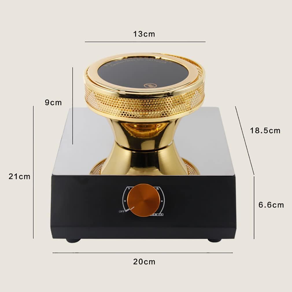 Portable Siphon Coffee Heating Burner, 5 Speed Temperature Adjustment, No Open Flame Heating, Rotary Switches Adjustable Heat, for Siphon Coffee Maker