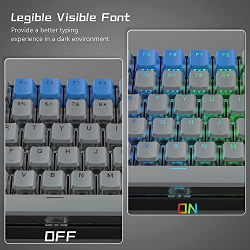 Image of Womier PBT Pudding Keycaps- Shine Through Keycaps | 164 Keys Keycap Set 60 65 75 100 Percent, OEM Profile for Custom Cherry Gateron MX Switches Mechanical Keyboard, Blue