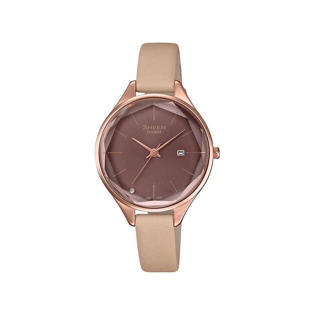 Casio Sheen Analog Brown Dial Womens SHE-4062PGL-5AUDF (SH253) (B09RPHC5C7) Amazon Price History, Amazon Price Tracker