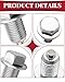 LTDCVTR M14x1.5 Magnetic Oil Drain Plug, Stainless Steel Engine Oil Pan Drain Bolt with 5PCS Copper Crush Washers, Universal Leak-Proof Replacement Fit Most Car, Truck, SUV, Motorcycle, Boat