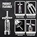 Drincarier screwpull-levers wine opener corkscrew self pulling corkscrew 18/8 stainless steel wine opener