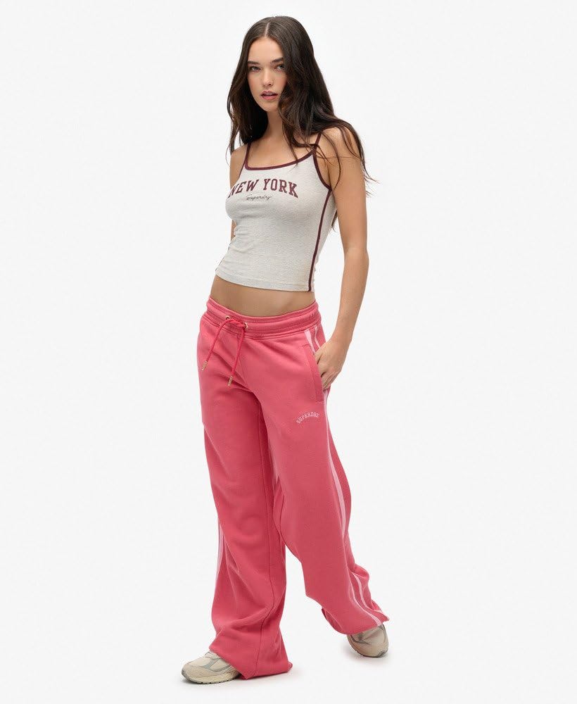 Superdry Damskie spodnie do biegania Athletic Essentials z prostą nogawką i logo