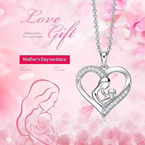 Pendentif maman amour éternel collier coeur bijoux luxe pour elle - 2
