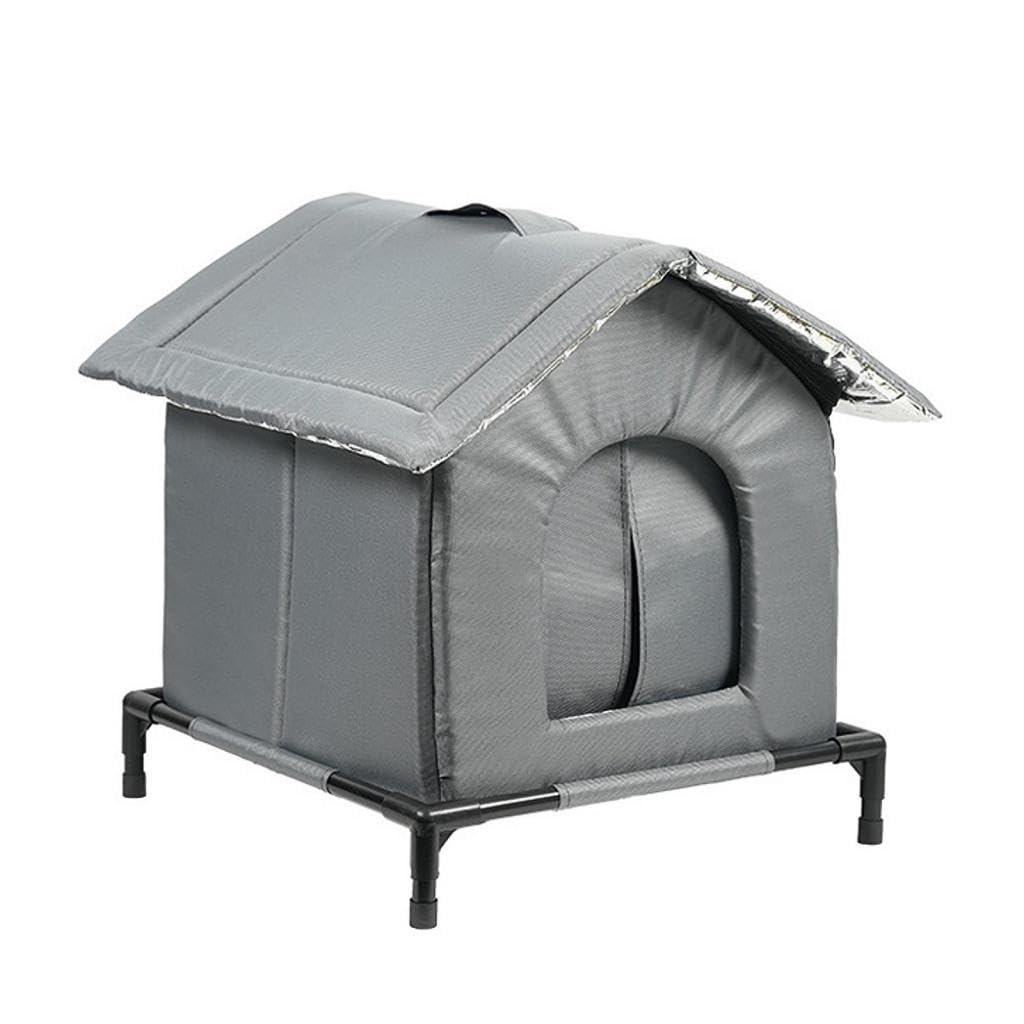 Fenteer Outdoor Cat House Pet House Waterproof Windproof Weatherproof Cat Tent Pet Supplies for Winter Patio Community Porch Backyard, M