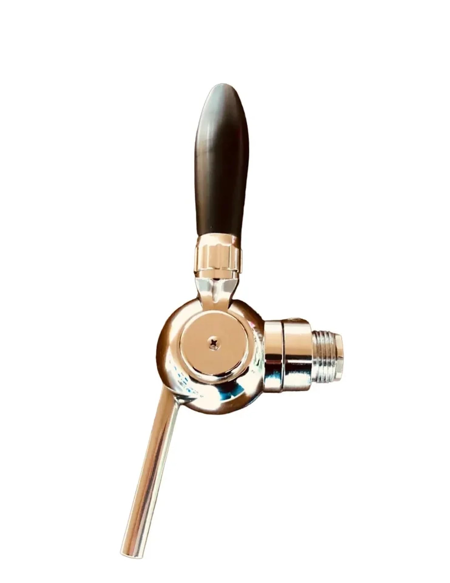 Grifo para Cerveza Cosmo Cromado, Compensador con Conexión Acero 5/8"-1/2", Rosca 35 mm, Eje Acero Posterior, Ideal para Bares y Hogar - Duradero y Fácil Limpieza