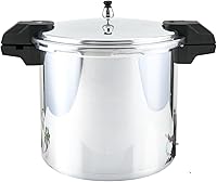 Vista 1 de IMUSA USA A417-80808 Olla a presión de 22 qt Jumbo para estufa con regulador y asas laterales, plateado