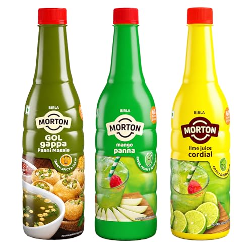 Image of Birla Morton Gol Gappa Pani Masala 650 ML l Mango Panna 725 ML & Lime Juice Cordial 750 ML Pack of 3