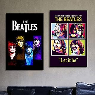 Poster mural The Beatles – 30 x 40 cm – Avec cadre – Décoration murale – Pour salon - Les Beatles, Paul McCartney, John Lennon, RIngo Starr, George Harrison Poster mural The Beatles - 30 x 40 cm - Avec cadre - Décoration murale - Pour salon – Image 2